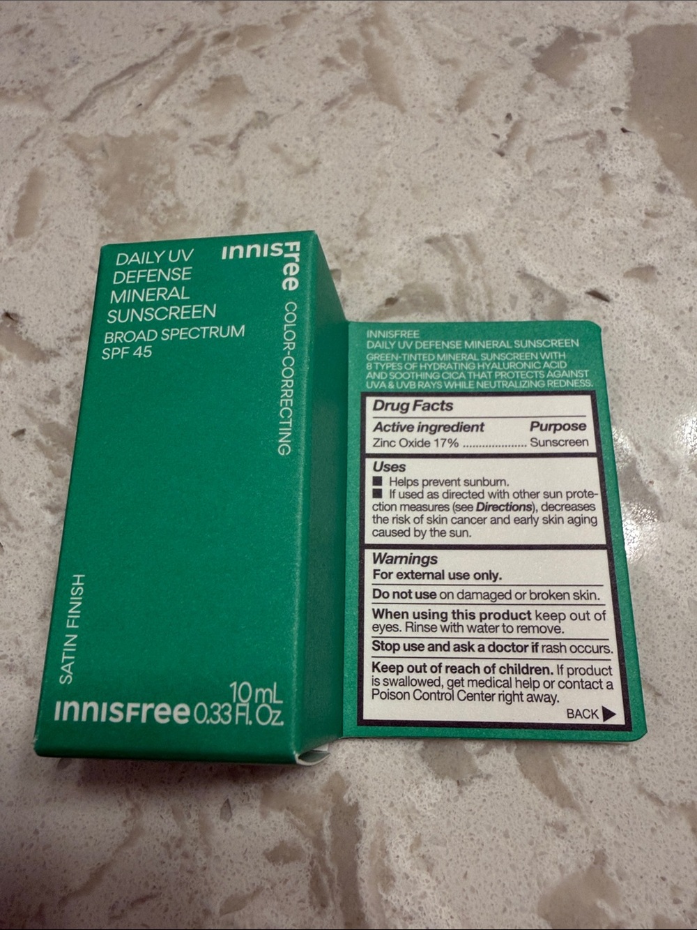 Innisfree Daily UV Defense Mineral Sunscreen SPF 45